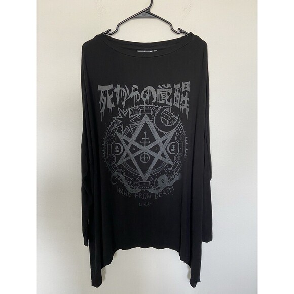 Killstar Gothic Tunic Dress XS Black Womens Wake From Death Ritual Oversized Top - Picture 1 of 11